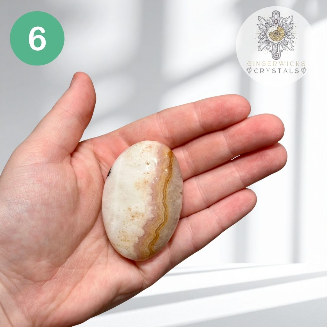 Pink Aragonite Palmstones – Choose Your Piece