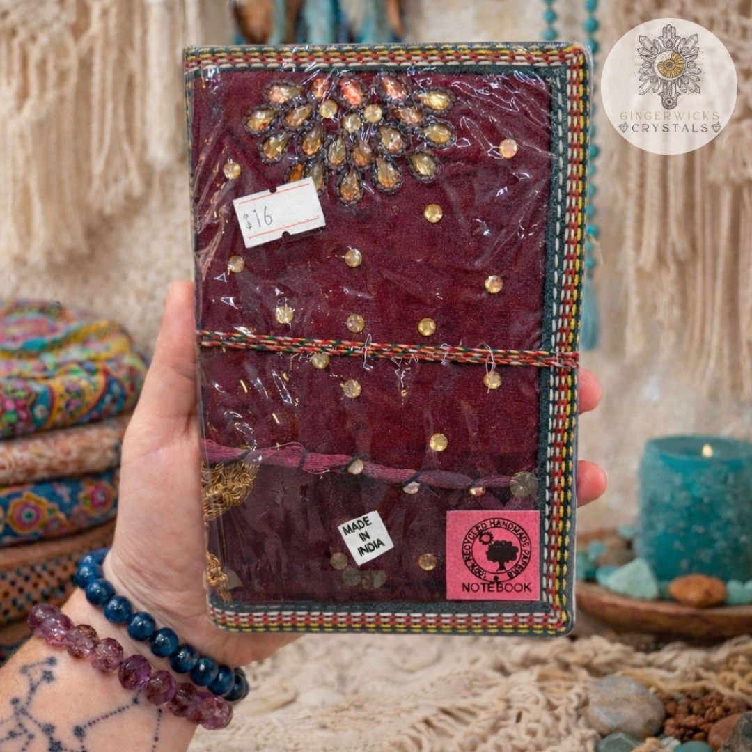Handmade Embroidered Notebook – 4x6    (1)
