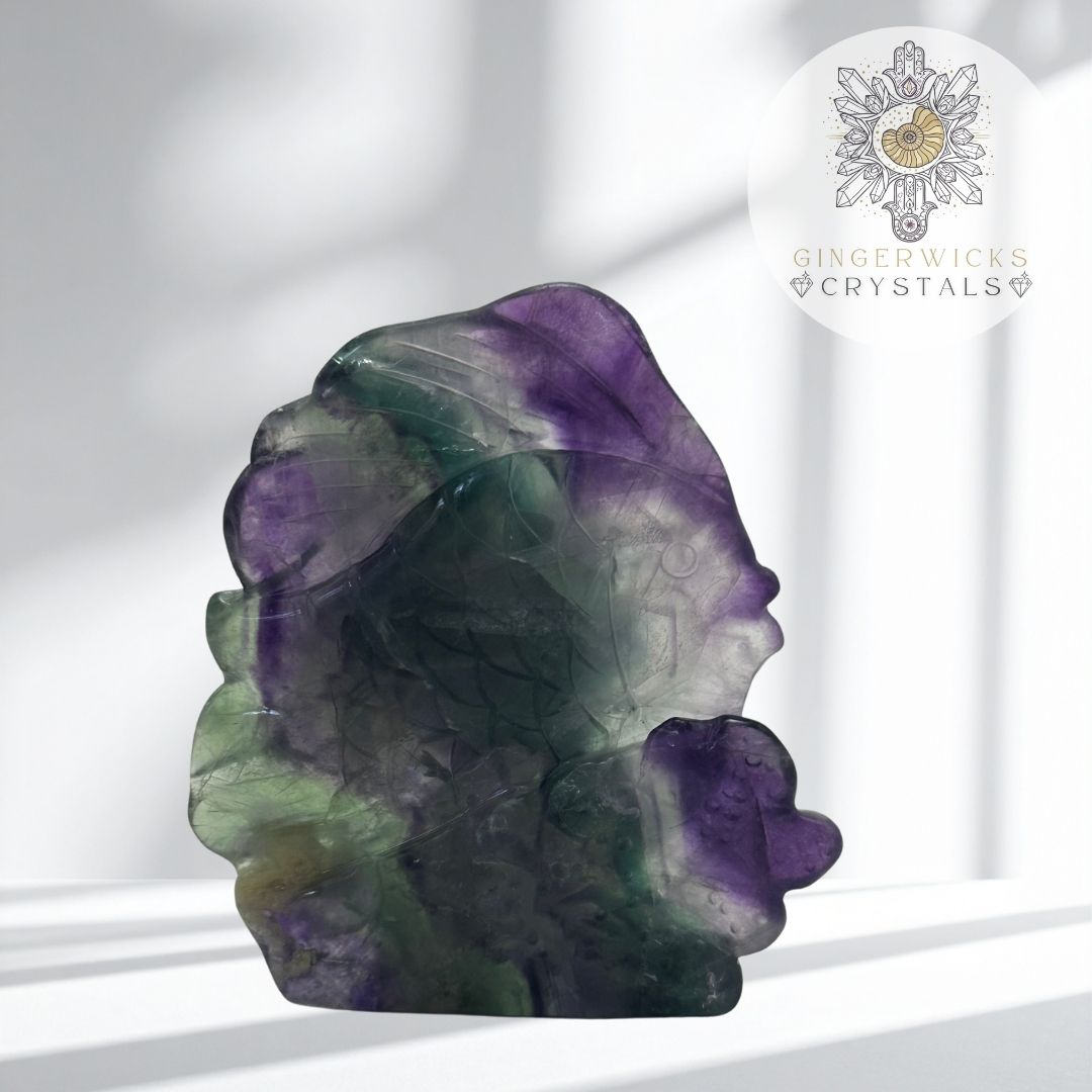 Fluorite Fish Carving