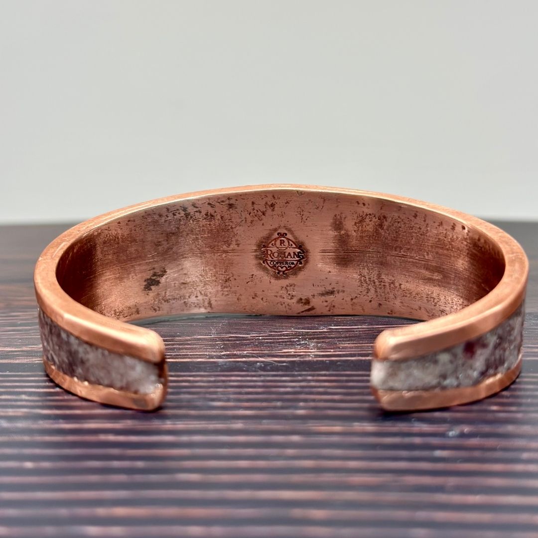 Handmade Rhodonite & Strawberry Quartz Copper Bracelet