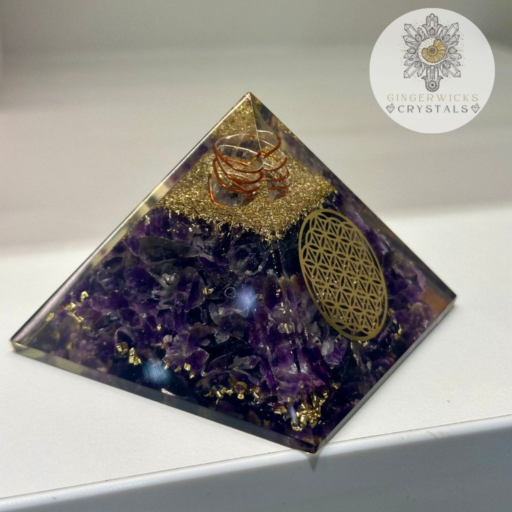 Amethyst Orgone Pyramid