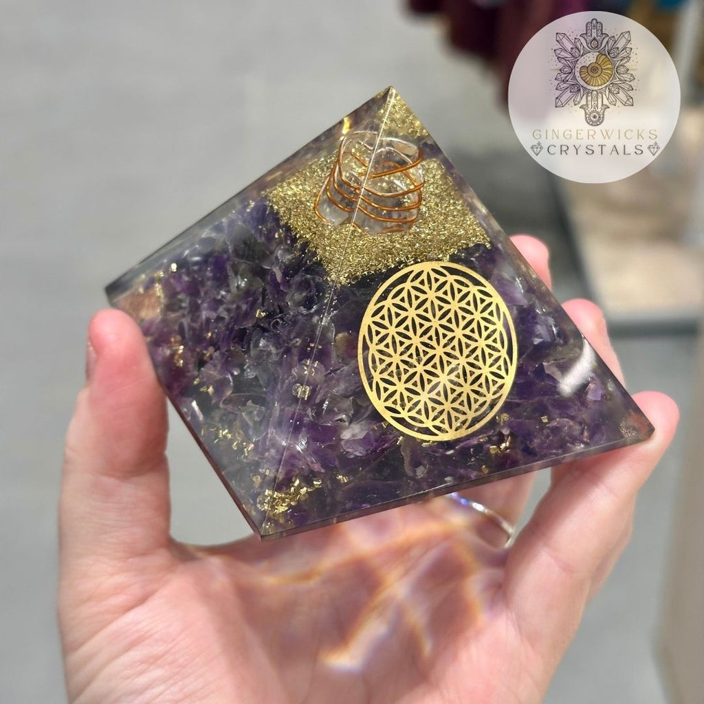 Amethyst Orgone Pyramid