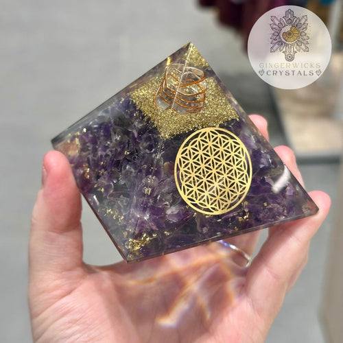 Amethyst Orgone Pyramid