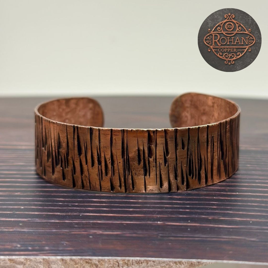 Handmade Textured Copper Bracelet