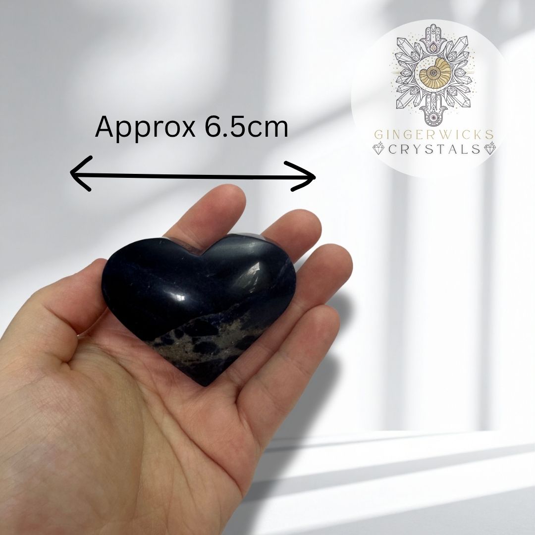 Sodalite Heart Carving