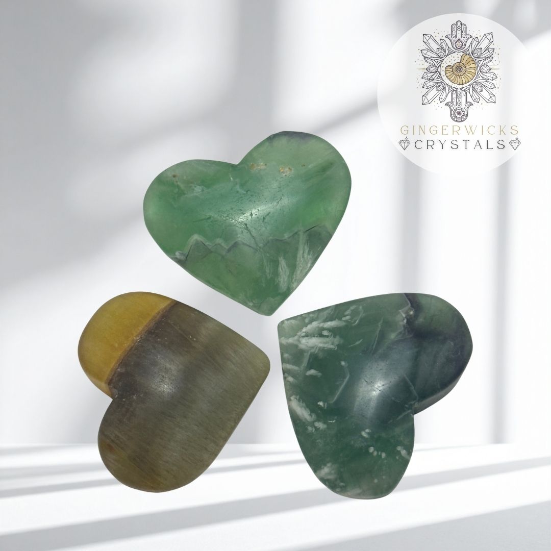 Mini Fluorite Hearts (Intuitively Chosen)