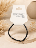 Genuine Faceted Black Tourmaline Bracelet