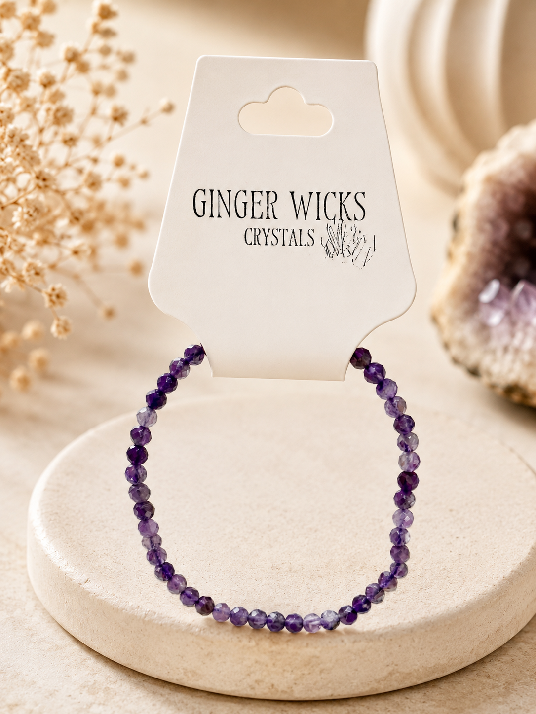 Faceted Amethyst Bracelet