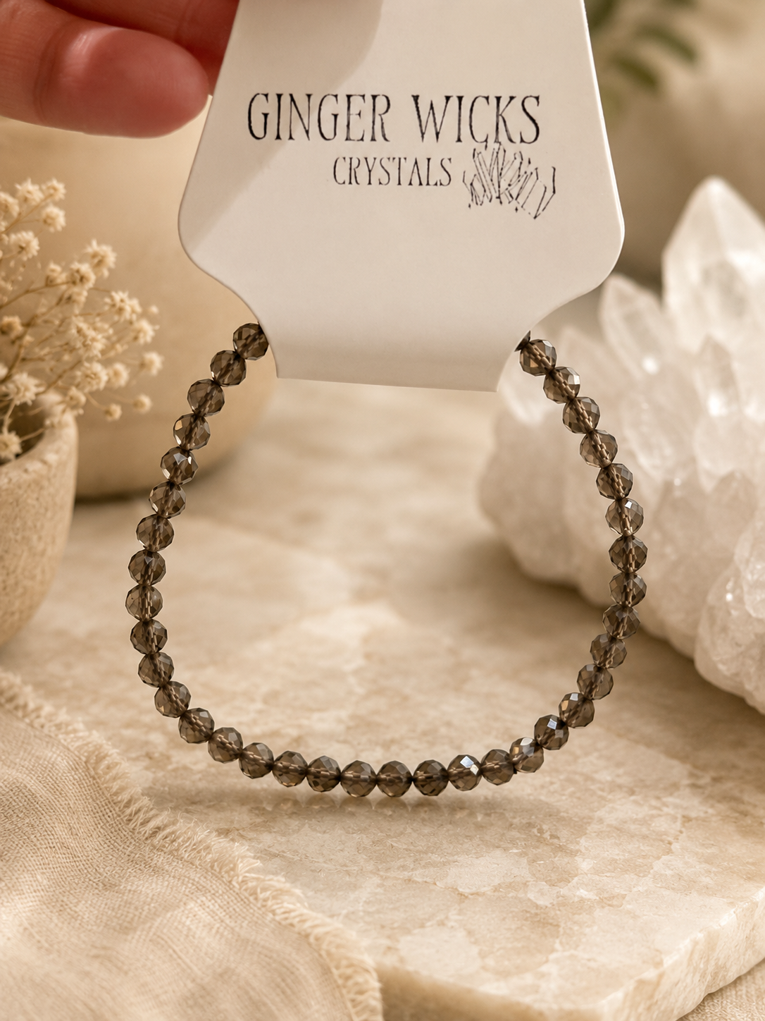 Faceted Smoky Quartz Bracelet