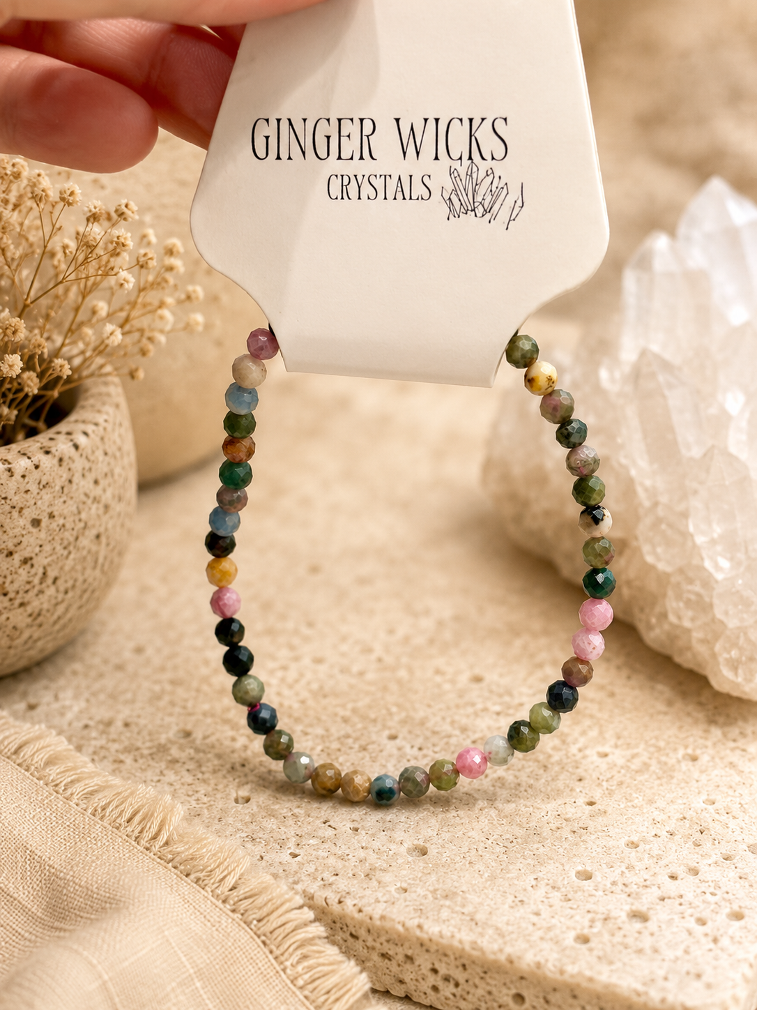 Faceted Watermelon Tourmaline Bracelet