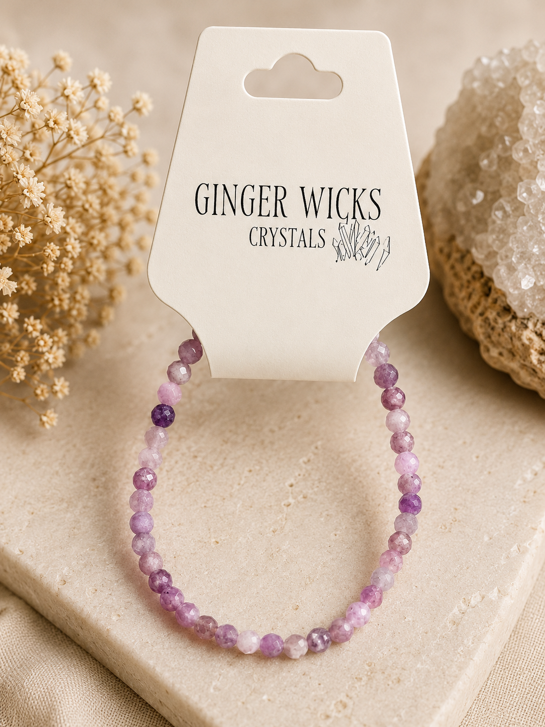 Faceted Lepidolite Bracelet