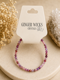 Faceted Pink Tourmaline & Lepidolite Bracelet (Unicorn Stone)
