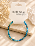 Faceted Blue Apatite Crystal Bracelet