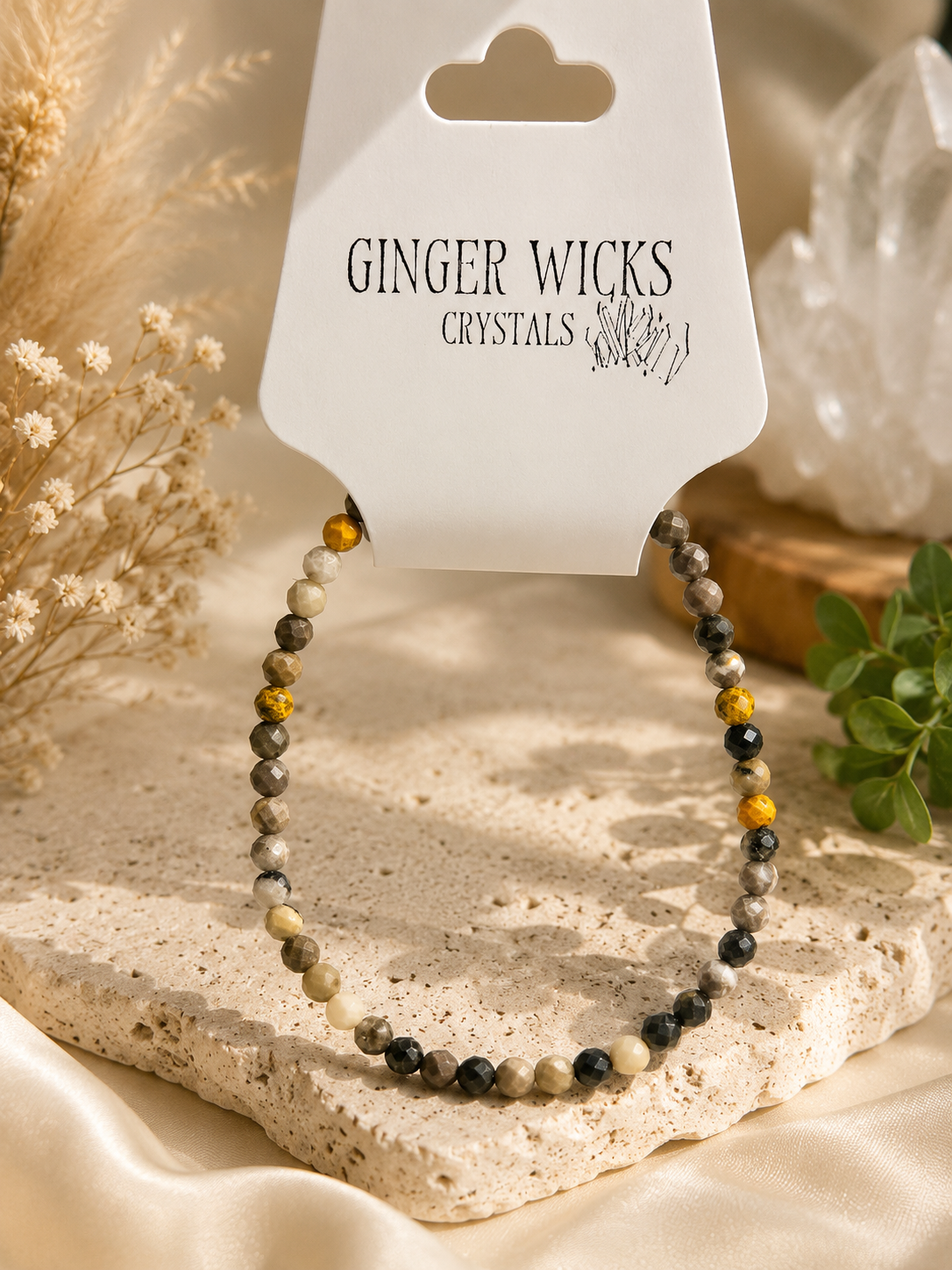 Faceted Bumblebee Jasper Crystal Bracelet