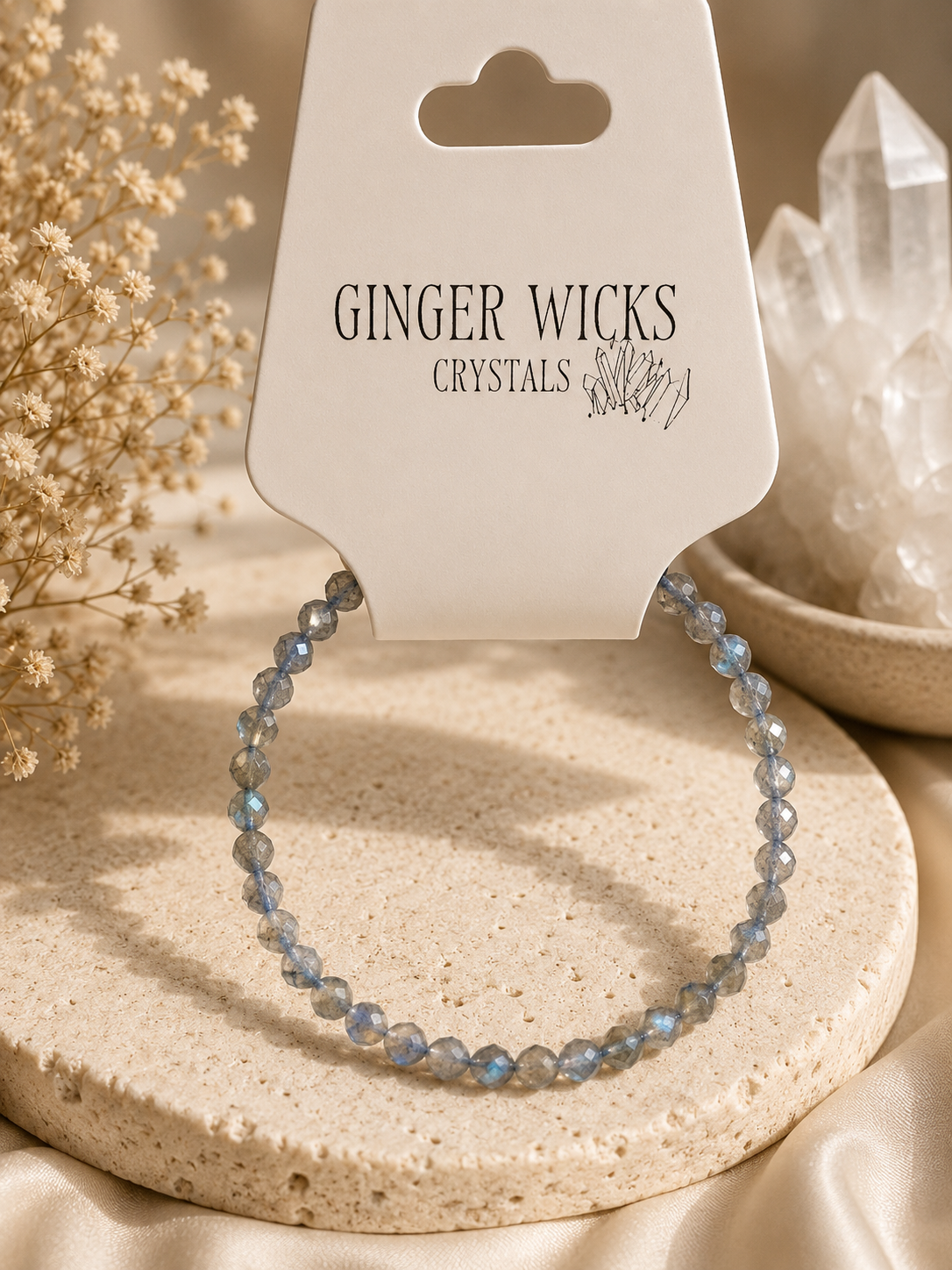 Faceted Labradorite Crystal Bracelet