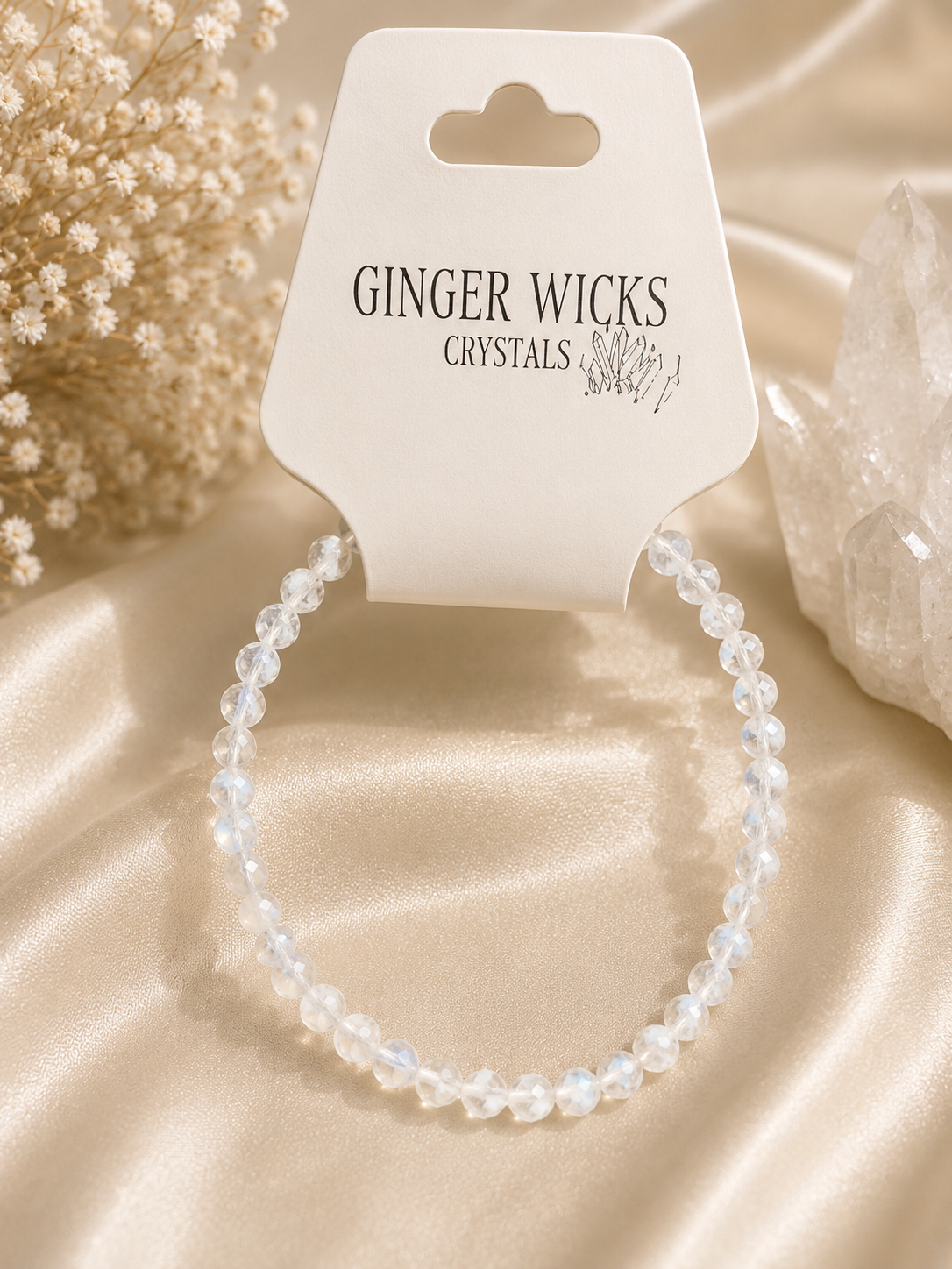 Faceted Moonstone Crystal Bracelet
