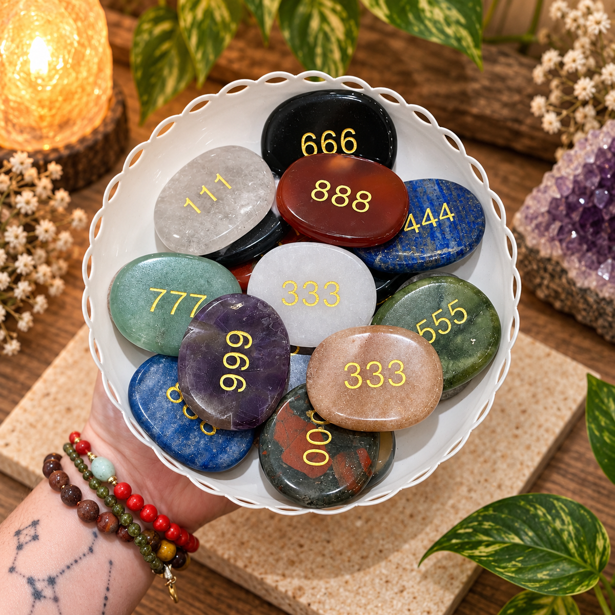 Mystery Angel Number Crystal Stones