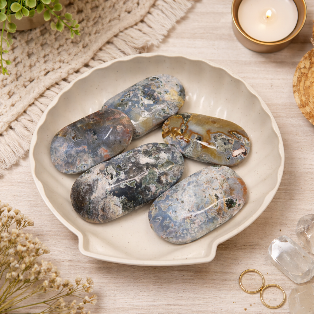 Cosmic Jasper Palm stones $16 each or 2 for $30