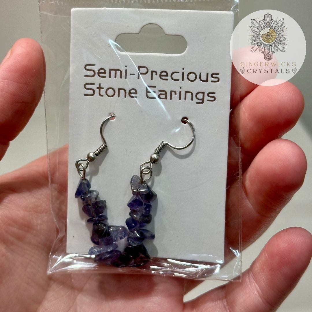 Iolite Chip Earrings