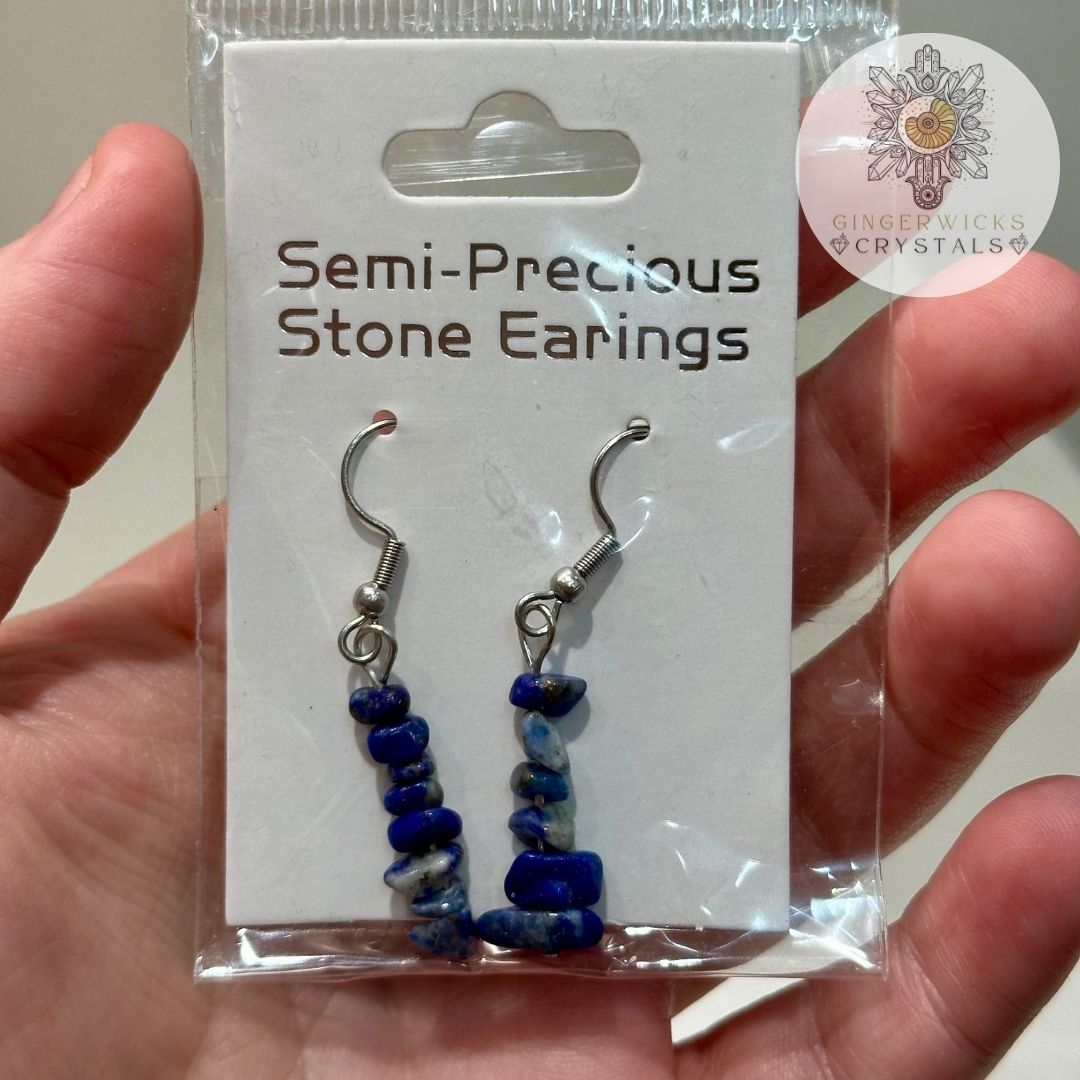 Lapis Lazuli Chip Earrings
