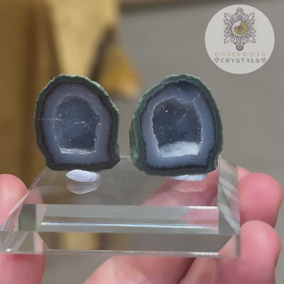 Tabasco Geode pair with stand